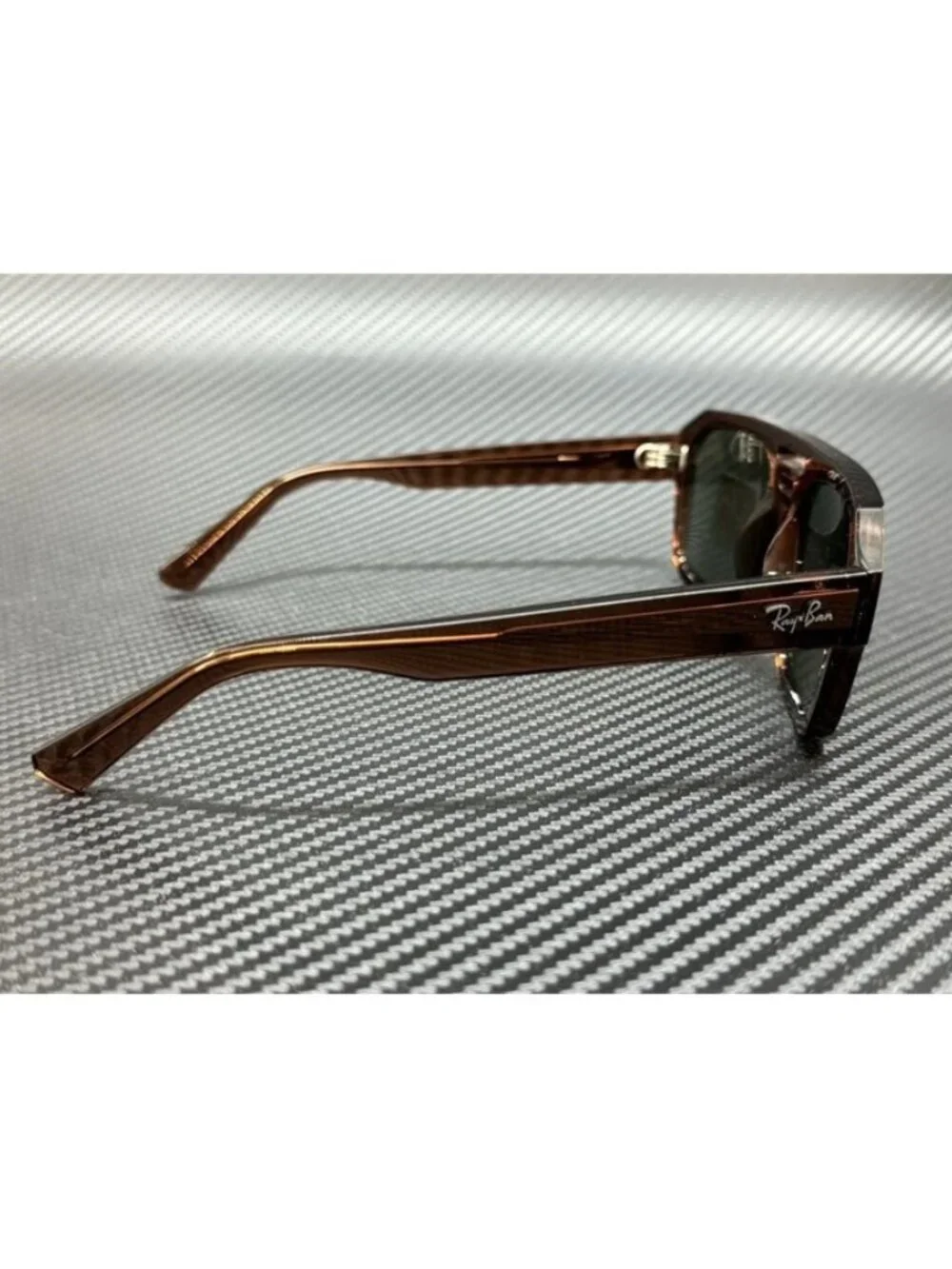 New Ray Ban Men Transparent Brown Sunglasses 54-20-145